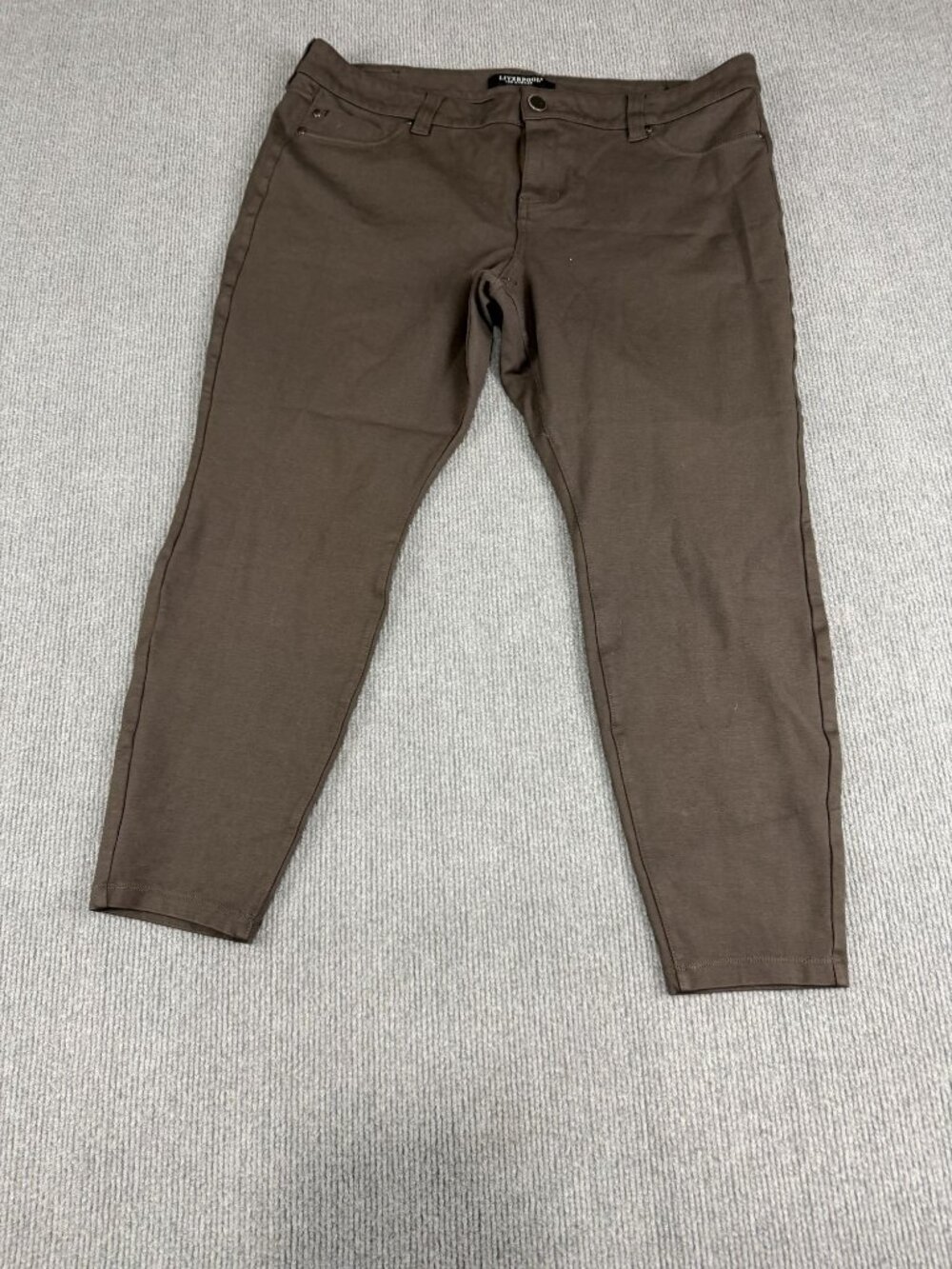 Liverpool Womens Brown Skinny Slim Fit Pants 18W
